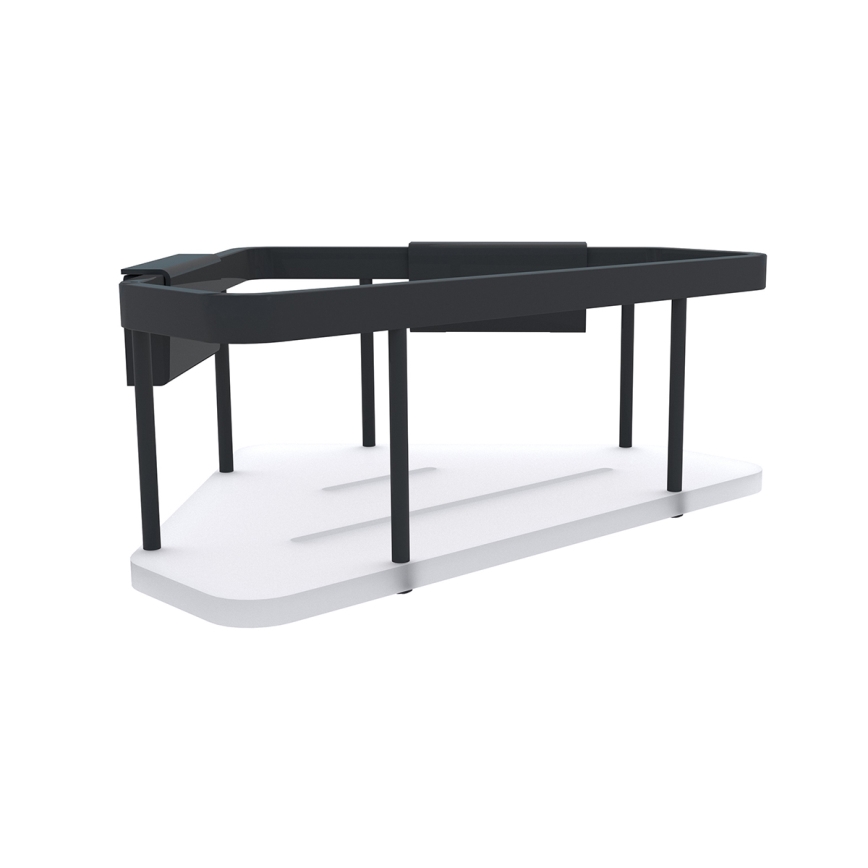 NIMCO Ki-14003-B-90 - Zidna polica za tuš KIBO mat crna/bijela