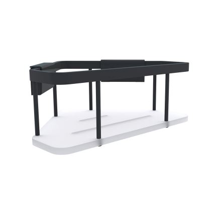 NIMCO Ki-14003-B-90 - Zidna polica za tuš KIBO mat crna/bijela