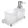 NIMCO MA 2905831C-26 - Zidni dozator za sapun i stalak za četkice za zube MAYA 320 ml matirano staklo/sjajni krom