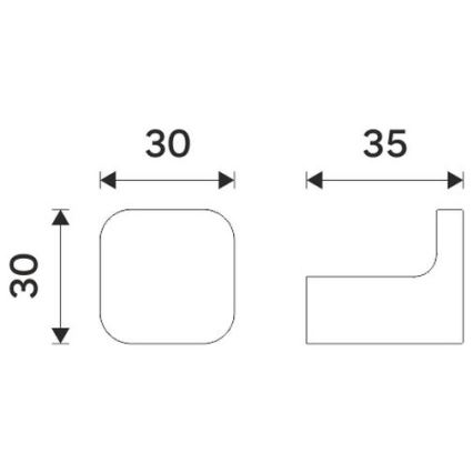 NIMCO MAC 29054-90 - Zidna kuka MAYA mat crna