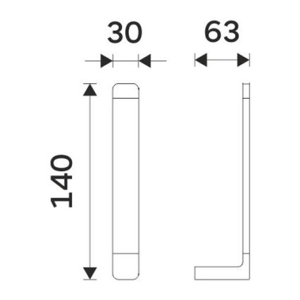 NIMCO MAC 29055R-90 - Držač toaletnog papira MAYA mat crna
