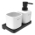 NIMCO MAC 2905831K-T-90 - Zidni dozator sapuna i držač četkica za zube MAYA 320 ml bijela/mat crna