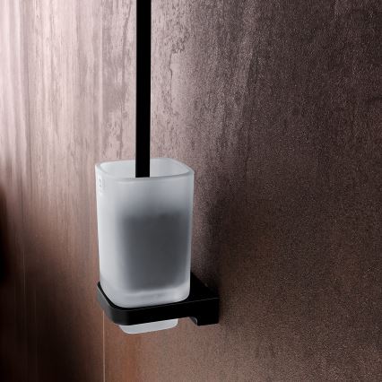 NIMCO MAC 29094CN-90 - Zidna četka za WC MAYA mat staklo/mat crna
