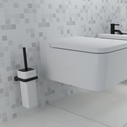 NIMCO MAC 29094K-90 - Zidna četka za WC MAYA bijela/mat crna