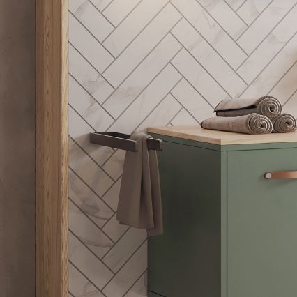 NIMCO MAC 29098-90 - Zidni držač ručnika MAYA 37 cm mat crna