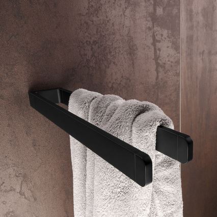 NIMCO MAC 29098-90 - Zidni držač ručnika MAYA 37 cm mat crna