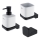NIMCO MAC set-31K-T-90 - Zidni dozator sapuna, držač četkica za zube i zidna kukica MAYA 320 ml bijela/mat crna