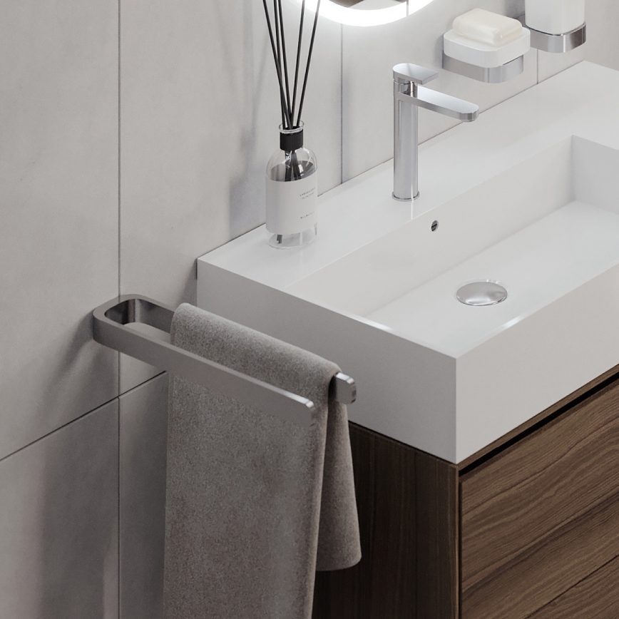 NIMCO NK 30098-26 - Zidni držač ručnika NIKAU 39 cm sjajni krom