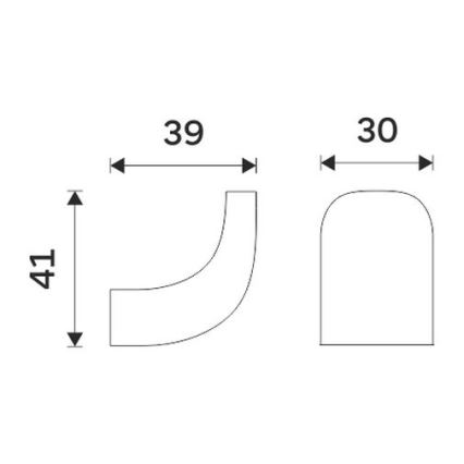 NIMCO NKC 30054-90 - Zidna kuka NIKAU mat crna