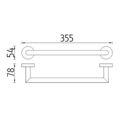 NIMCO UN 13035A-26 - Zidni držač ručnika UNIX 36 cm sjajni krom