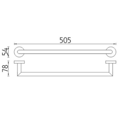 NIMCO UN 13046A-26 - Zidni držač ručnika UNIX 51 cm sjajni krom