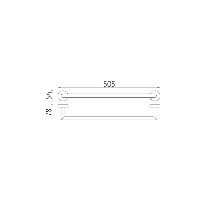 NIMCO UN 13046A-26 - Zidni držač ručnika UNIX 51 cm sjajni krom