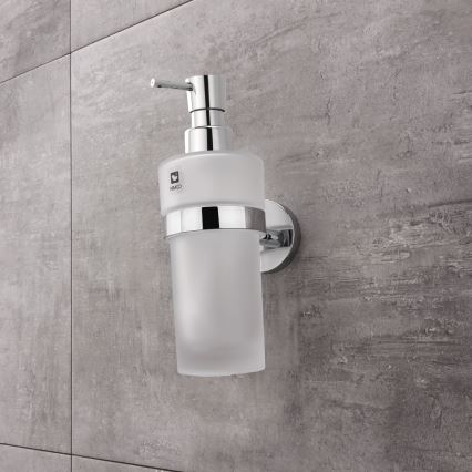 NIMCO UN set-31W-26 - Zidni dozator sapuna, držač četkica za zube i zidna kukica UNIX 250 ml mat staklo/sjajni krom