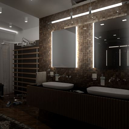 NIMCO ZP 11001 - LED Kupaonsko ogledalo s pozadinskim osvjetljenjem LED/21W/230V 6500K 70x50 cm IP44