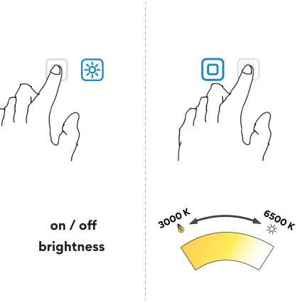 NIMCO ZP 11001VX - prigušivo kupaonsko ogledalo s LED pozadinskim osvjetljenjem LED/21W/230V 3000-6500K 70x50 cm IP44
