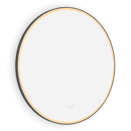 NIMCO ZPC 28001RVX-90 - LED Ogledalo za kupaonicu s prigušivim pozadinskim osvjetljenjem LED/33W/230V 3000-6500K pr. 70 cm mat crna IP44