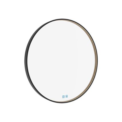 NIMCO ZPC 31000RVX-90 - LED Ogledalo za kupaonicu s prigušivim pozadinskim osvjetljenjem LED/20W/230V 3000-6500K pr. 60 cm mat crna IP44