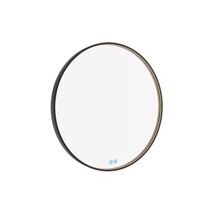NIMCO ZPC 31001RVX-90 - LED Ogledalo za kupaonicu s prigušivim pozadinskim osvjetljenjem LED/22W/230V 3000-6500K pr. 70 cm mat crna IP44