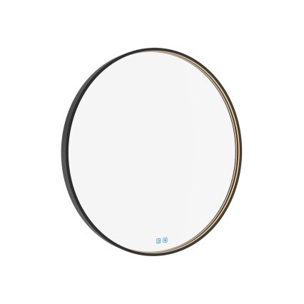 NIMCO ZPC 31002RVX-90 - LED Ogledalo za kupaonicu s prigušivim pozadinskim osvjetljenjem LED/26W/230V 3000-6500K pr. 80 cm mat crna IP44