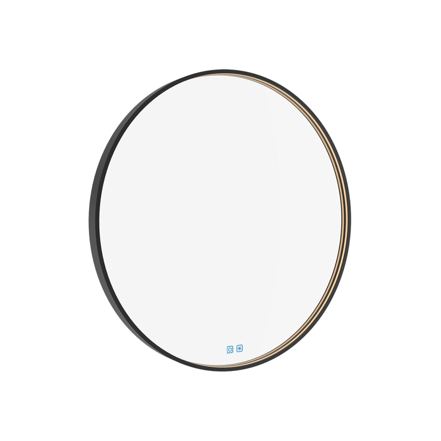 NIMCO ZPC 31002RVX-90 - LED Ogledalo za kupaonicu s prigušivim pozadinskim osvjetljenjem LED/26W/230V 3000-6500K pr. 80 cm mat crna IP44