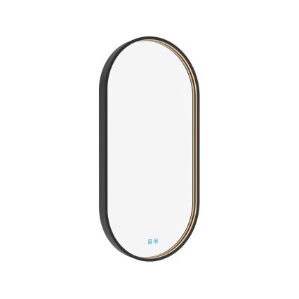 NIMCO ZPC 32002LVX-90 - LED prigušivo kupaonsko ogledalo s pozadinskim LED osvjetljenjem/25W/230V 3000-6500K 80x40 cm mat crna IP44