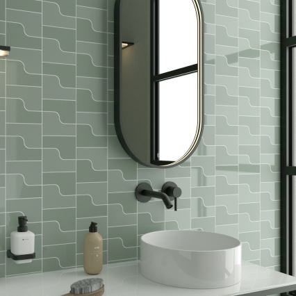 NIMCO ZPC 32002LVX-90 - LED prigušivo kupaonsko ogledalo s pozadinskim LED osvjetljenjem/25W/230V 3000-6500K 80x40 cm mat crna IP44