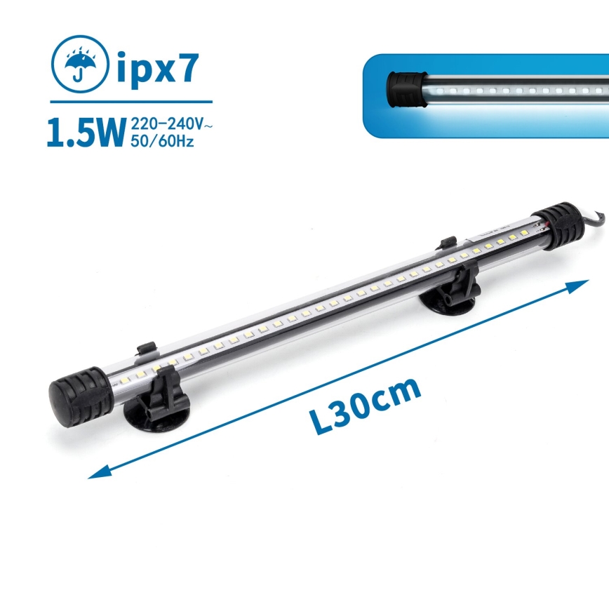 Nobleza - LED Rasvjeta za akvarij LED/1,5W/230V IPX7 30 cm