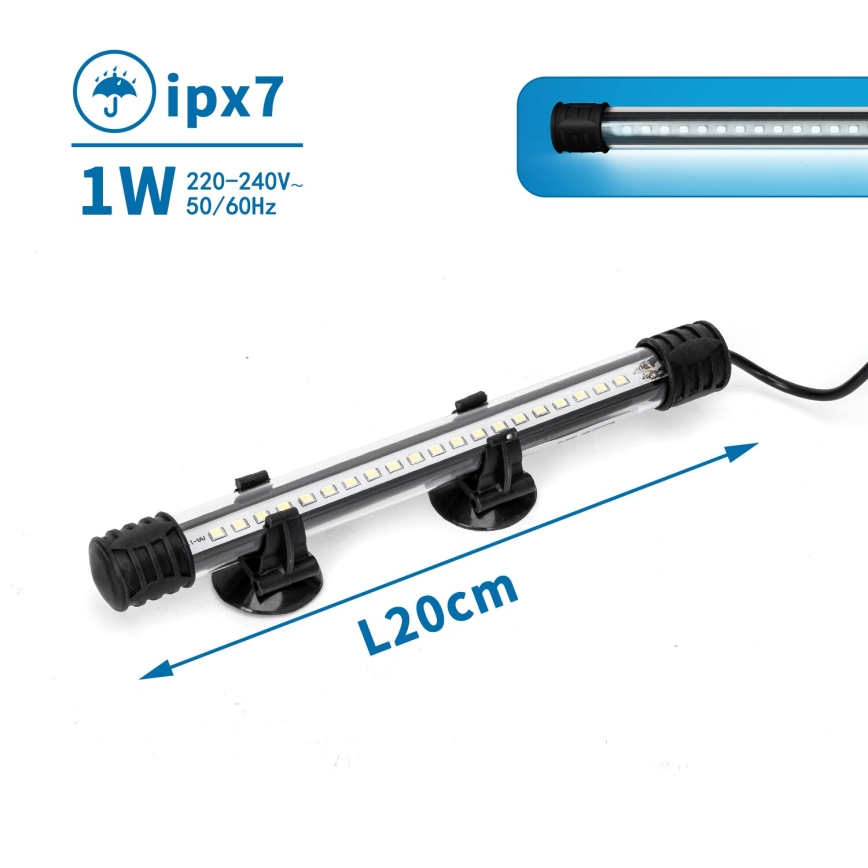 Nobleza - LED Rasvjeta za akvarij LED/1W/230V IPX7 20 cm