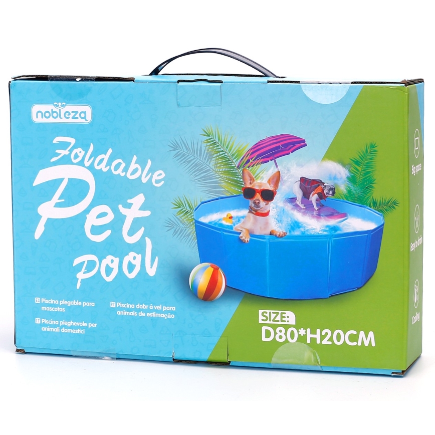 Nobleza - Sklopivi bazen za pse promjera 0,8 m