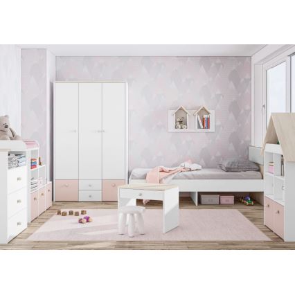 Noćni ormarić BUBO 58x69 cm bijela/svijetli buk