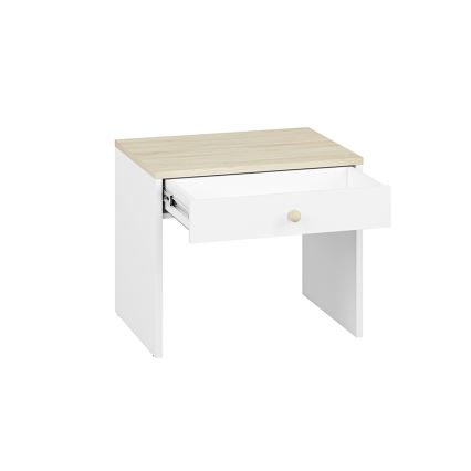 Noćni ormarić BUBO 58x69 cm bijela/svijetli buk