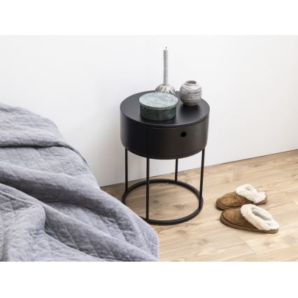 Noćni ormarić COLUM crni