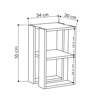 Noćni ormarić LONIE 55x30 bijela