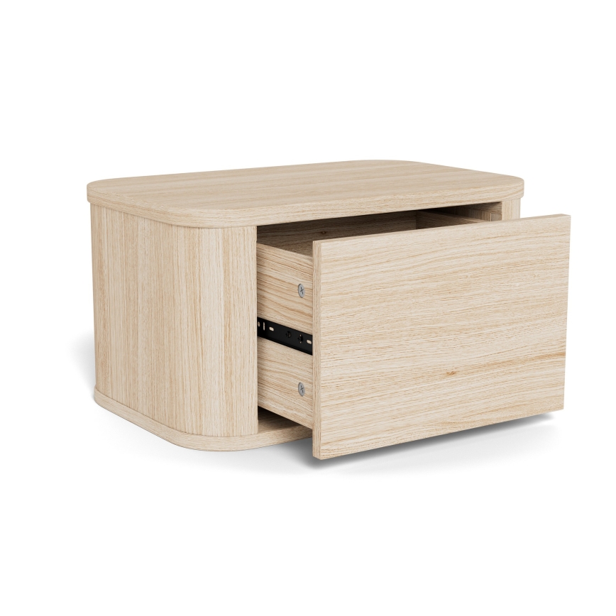 Noćni ormarić MADERA 46x30 cm bijeli hrast