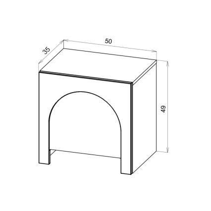 Noćni ormarić NIO bijeli