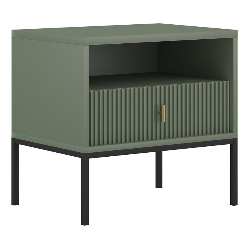 Noćni ormarić SUE zeleni/crni