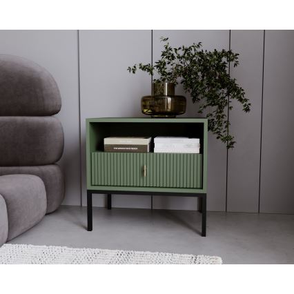 Noćni ormarić SUE zeleni/crni