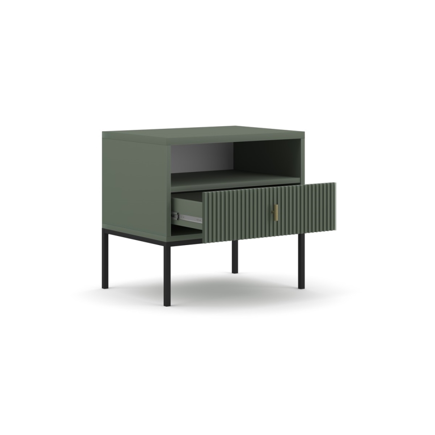 Noćni ormarić SUE zeleni/crni