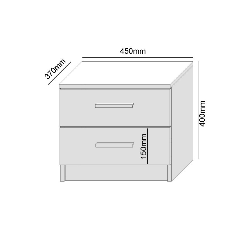 Noćni ormarić TOD hrast Wotan