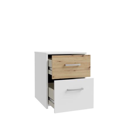 Noćni ormarić URO hrast artisan/bijela