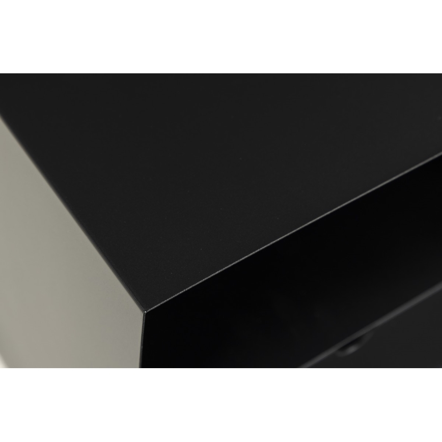 Noćni stolić s mogućnošću montaže na zid BEKIM crni