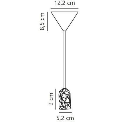 Nordlux - Kabel za napajanje HANG 1xE27/40W/230V bakrena/crna