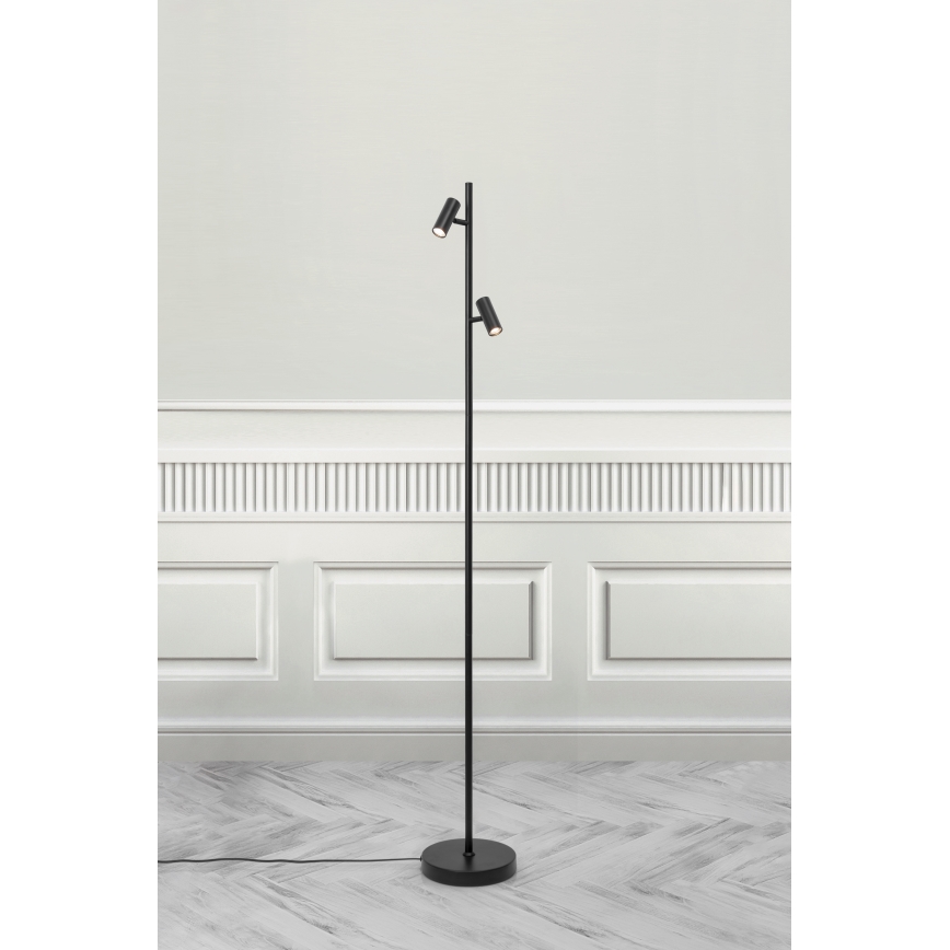 Nordlux - LED prigušivačka dodirna podna lampa OMARI 2xLED/3,2W/230V crna
