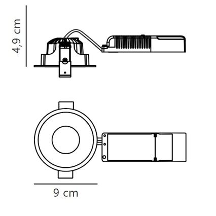 Nordlux - LED prigušivo za kupaonski spušteni strop ALBRIC LED/8W/230V IP44 crna