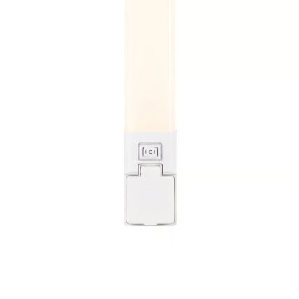 Nordlux - LED prigušivo svjetlo za kupaonsko ogledalo s utičnicom SJAVER LED/15W/230V IP44 60 cm bijela