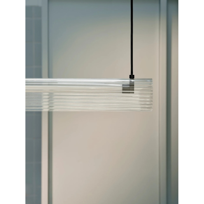 Nordlux - prigušivi LED luster na sajli ALIANI LED/20W/230V 3000K 100 cm crna/prozirna