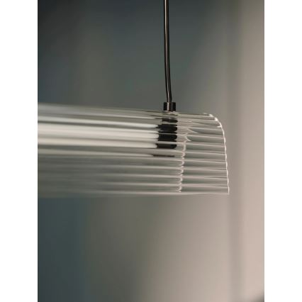 Nordlux - prigušivi LED luster na sajli ALIANI LED/20W/230V 3000K 100 cm crna/prozirna