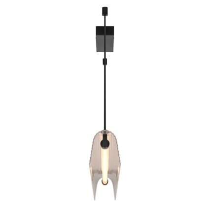 Nordlux - prigušivi LED luster na sajli ALIANI LED/20W/230V 3000K 100 cm crna/prozirna