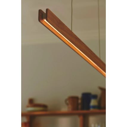 Nordlux - LED luster s prigušivanjem na sajli ILGAS LED/47W/230V 3000K bež/bijela/jasen 115 cm