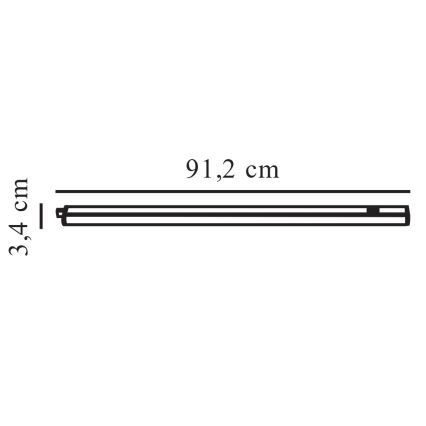 Nordlux - LED Podelementna svjetiljka LATONA LED/11W/230V 3000/4000K 91,2 cm